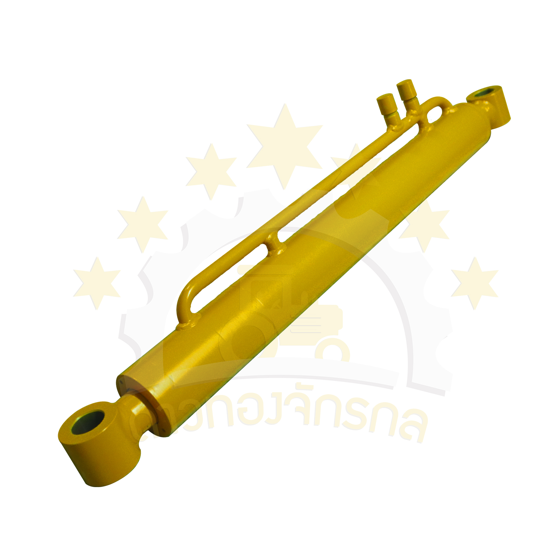 Hydraulic cylinder for lifting ladder trailer