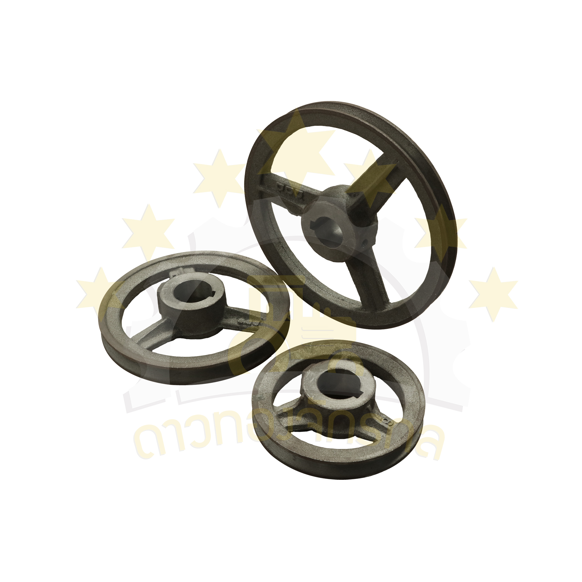 Pulley 1 grooves spokes